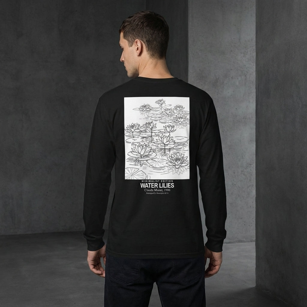 Water Lilies Longsleeve T-Shirt - MINIMALIST EDITION-3
