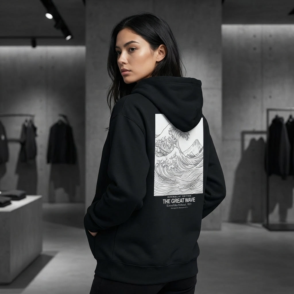 The Great Wave Hoodie - MINIMALIST EDITION-4