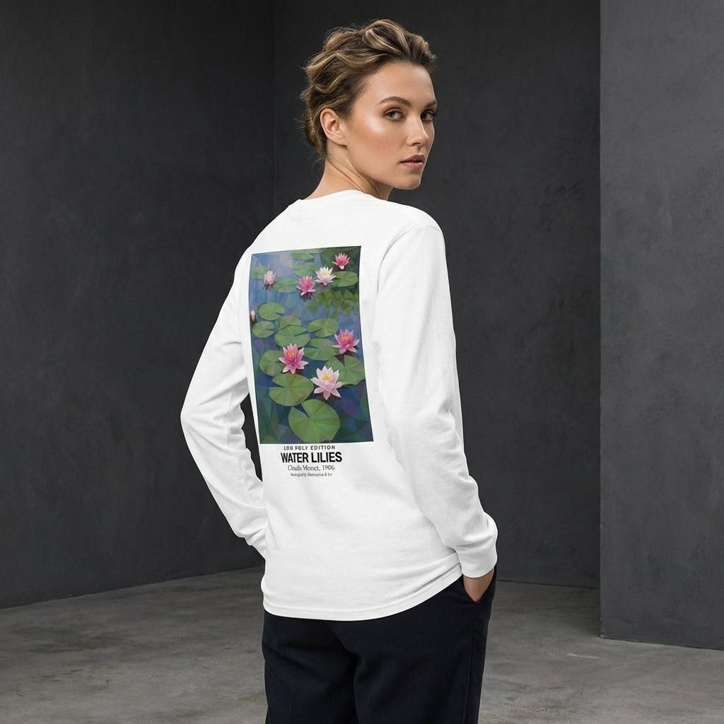 Water Lilies Longsleeve T-Shirt - LOW POLY EDITION