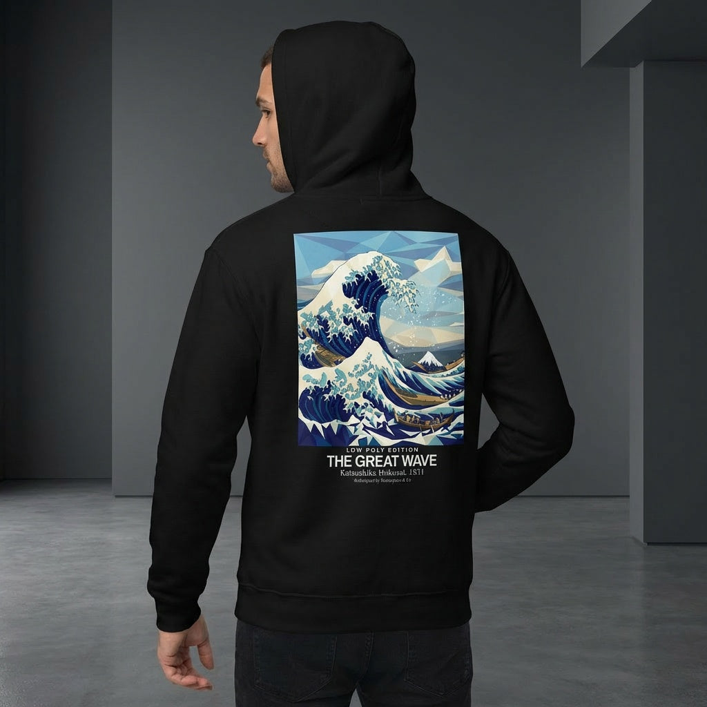 The Great Wave Hoodie - LOW POLY EDITION-3