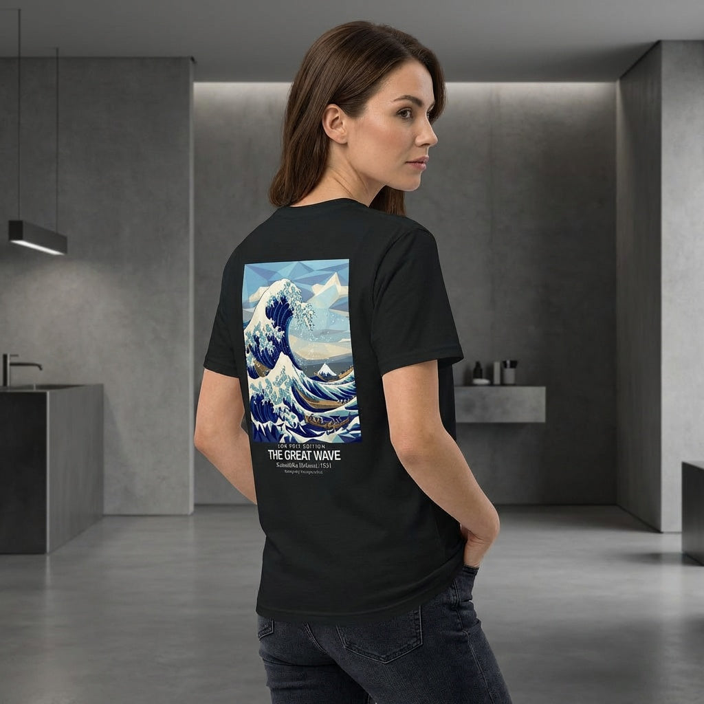 The Great Wave T-Shirt - LOW POLY EDITION-3