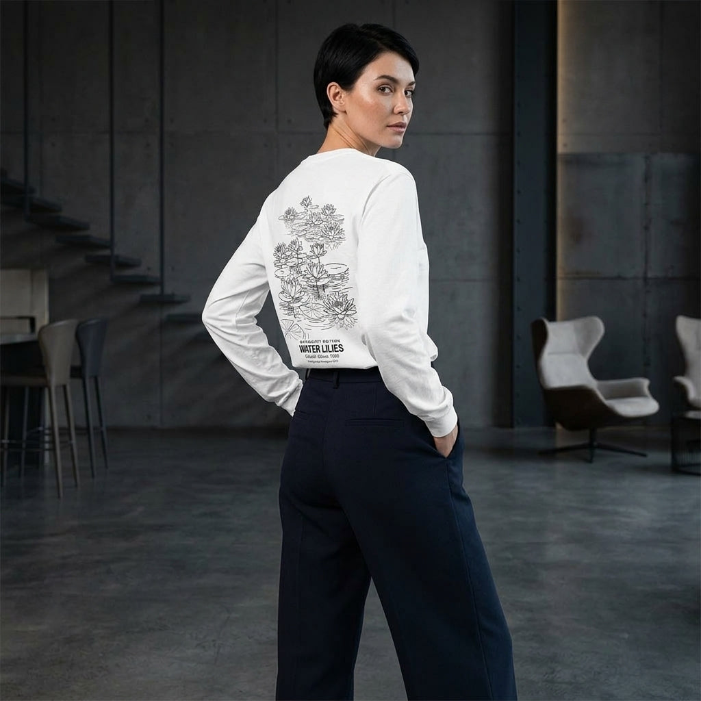 Water Lilies Longsleeve T-Shirt - MINIMALIST EDITION-2