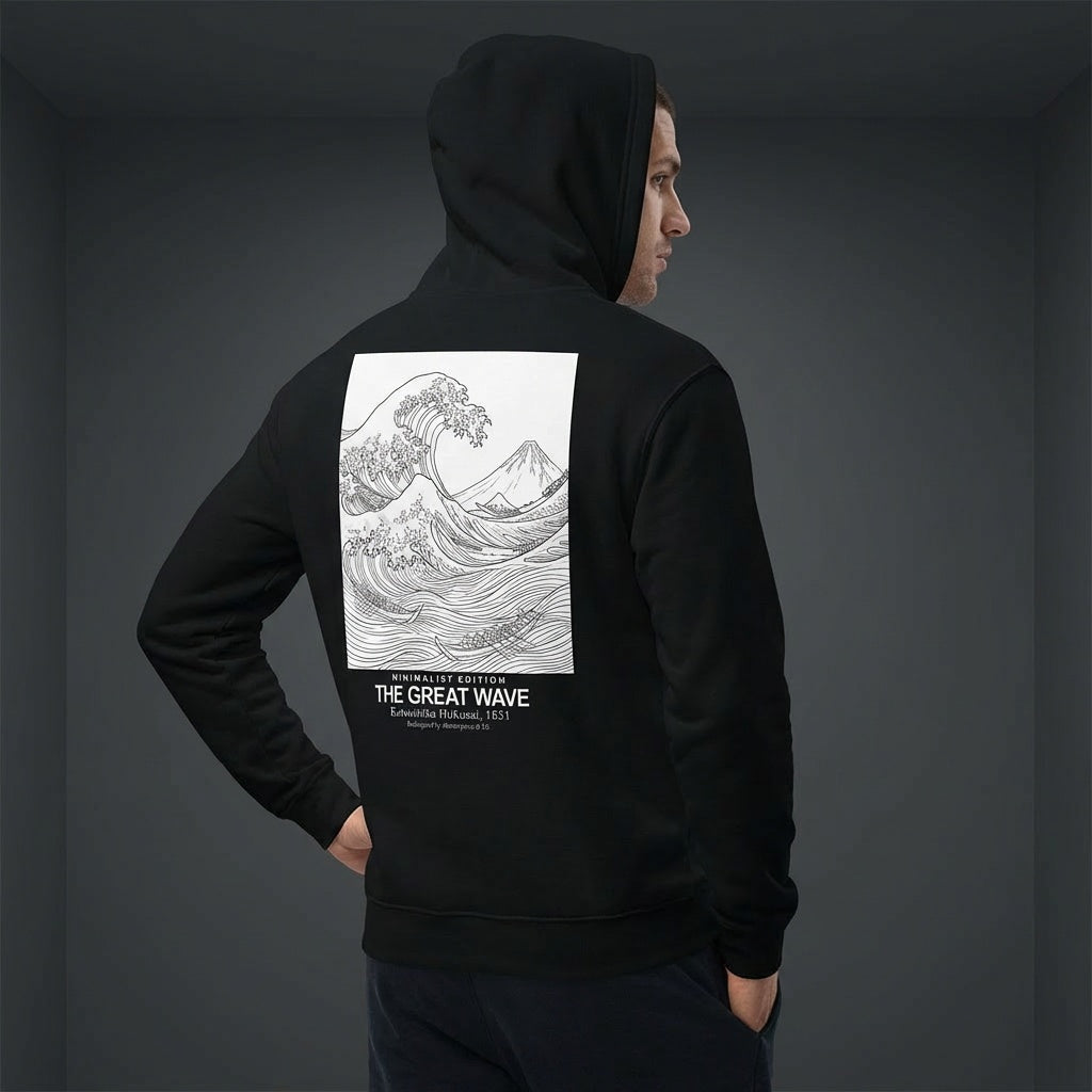 The Great Wave Hoodie - MINIMALIST EDITION-3