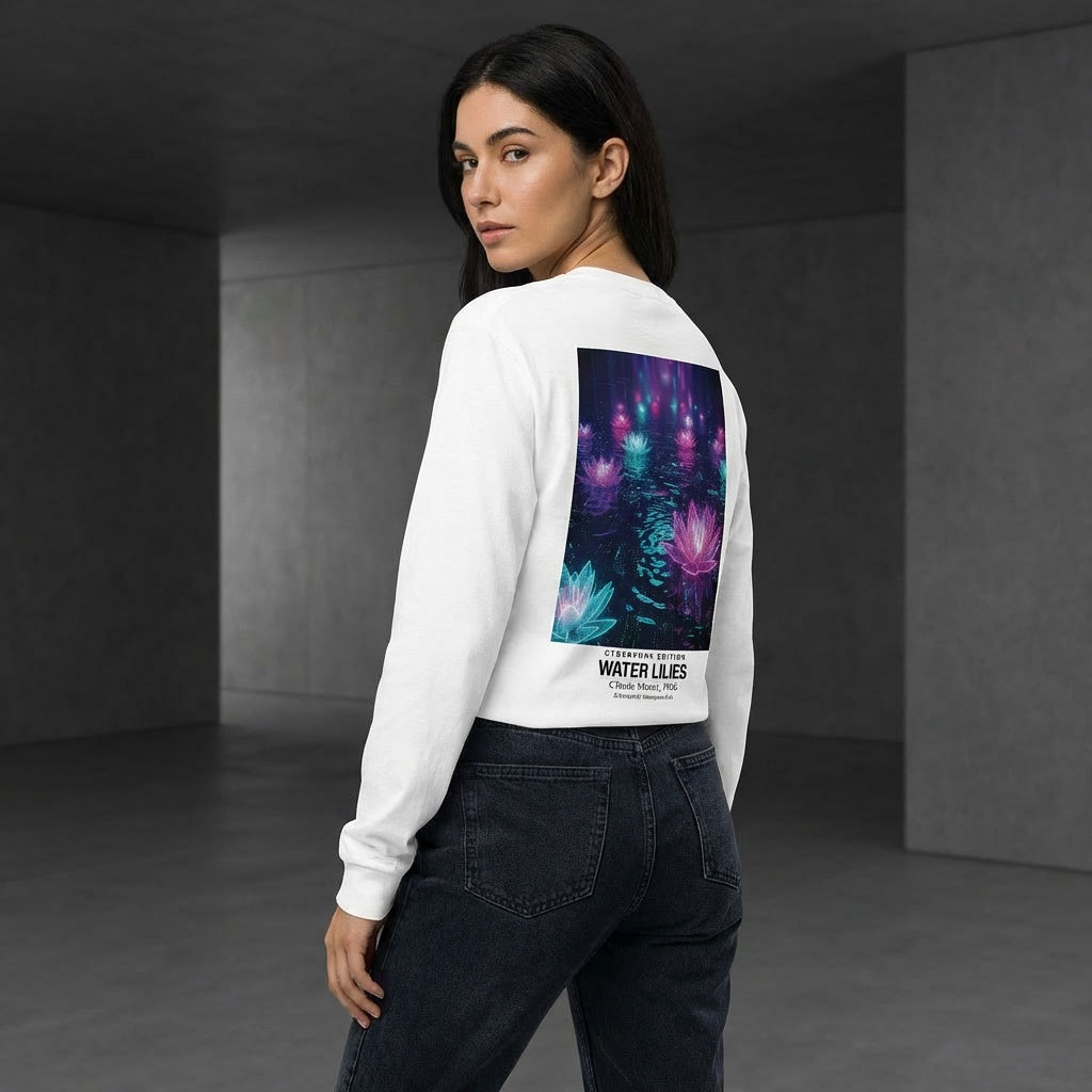 Water Lilies Longsleeve T-Shirt - CYBERPUNK EDITION-4